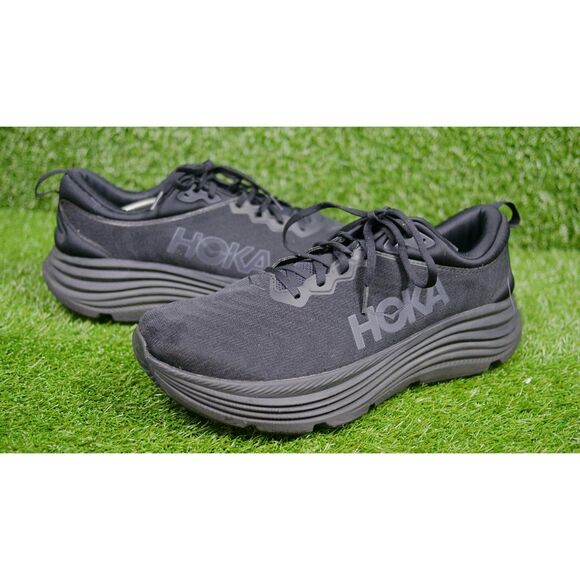 Hoka Gaviota 5 Triple Black - NO INSOLES - Men's Size 14D - Picture 1 of 6